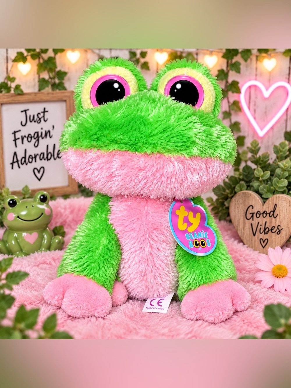 Ty Beanie Boo Kiwi the Frog Plush